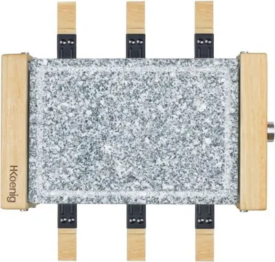 Image de Gril à raclette design bois pour 6 personnes H.Koenig WOD6