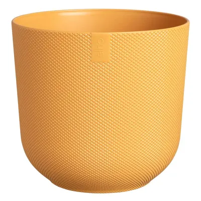 Produktbild von elho® Übertopf Jazz Ambergelb rund Ø 14 cm - Kunststoff