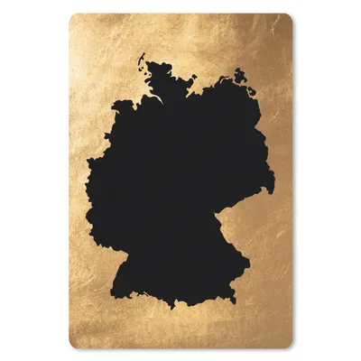 Produktbild von MuchoWow® Mauspad Mousepad Karte Europa - Deutschland - Schwarz 18x27 cm - Mousepads - Maus Mat - Pad - Mausunterlage