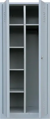 Produktbild von Wäscheschrank Kleiderschrank Stahl Lagerschrank PutzSpind 515710 Lichtgrau