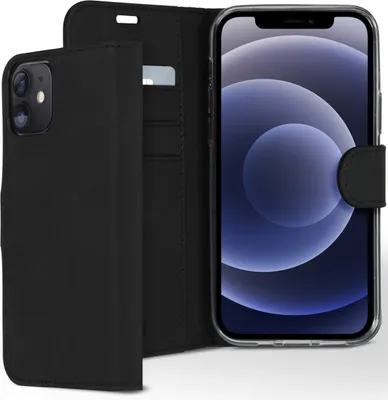 Produktbild von Accezz Wallet TPU Klapphülle iPhone 12 (Pro) - Schwarz