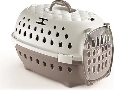 Image de STEFANPLAST Transporter Travel Chic, blanc et beige 50x34,5x32cm