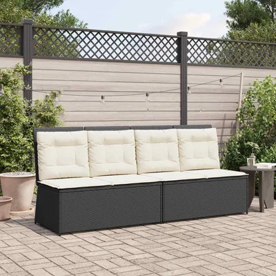 Immagine prodotto di Maison Exclusive - Panchina da giardino in polyrattan nero