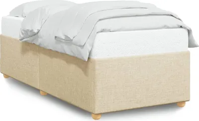 Produktbild von vidaXL Bettgestell ohne Matratze Creme 100x200 cm Stoff