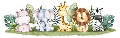 Obrázok produktu pre A.S. Création fototapeta Little Zoo, rozmery 3,75 m x 2,50 m - tapeta WALLLOVE pre detské izby