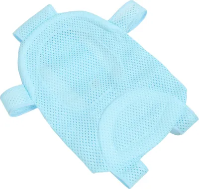 Imagen del producto de Soporte para asiento de bebé en la bañera, antideslizante, universal, con red desmontable. Silla de baño para bebés, red para la ducha, color azul claro