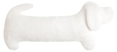 Produktbild von Dackel-Kissen - 68 x 30 cm - Weiß - Polyester - Fellimitat - Hund