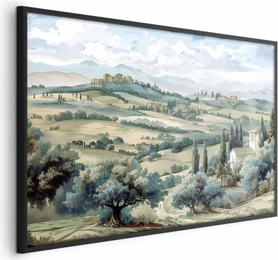 Produktbild von Posterpapier Poster - Landscape with Sunny Green Fields 30x21 cm Landschaften c-H-10043-ao-a
