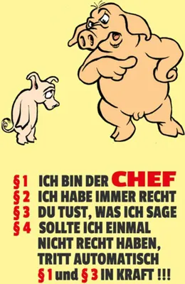 Produktbild von vianmo Holzschild 30x20 cm Ich bin der Chef Schweine Dekoration