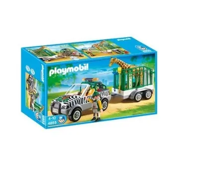 Produktbild von PLAYMOBIL 4855 Zoofahrzeug mit Anhänger