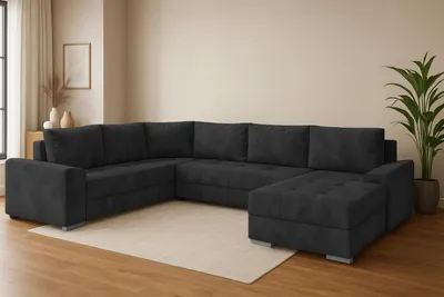 Produktbild von CHIEF U – Ecksofa Couchgarnitur in U-Form mit Schlaffunktion & Bettkasten Wohnlandschaft