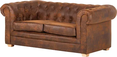 Produktbild von home24 2-Sitzer Sofa - Antiklederlook - Braun