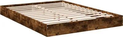 Produktbild von Bettgestell ohne Matratze Räuchereiche 140x200 cm Holzwerkstoff