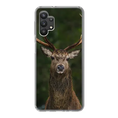 Produktbild von MuchoWow® Handyhülle Schutzhülle Hülle für Samsung Galaxy A32 5G Hirsch - Geweih - Natur Silikon Softcase Handy Hülle - Softcase