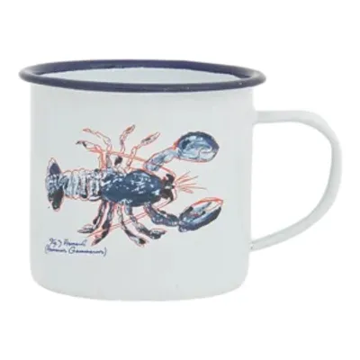 Image de Gobelet émaillé homard blanc 8x8 - Batela