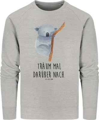 Produktbild von Mr. & Mrs. Panda Bio Pullover Koalabär Größe XXL - Heather Grey - Geschenk, Organic Sweatshirt, Sweater, Bär, Baumwoll, Träumen, Koala, Lustige Sprüche, Traum, Traumland