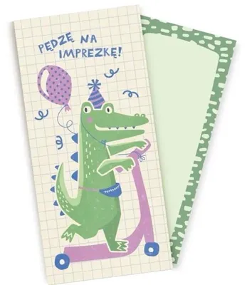 Obrázek produktu pro Obalová karta "Krokodýl, narozeniny" – Cozywood