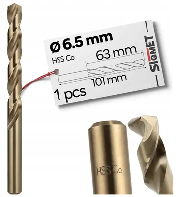 Produktbild von Arvex HSS-CO Spiralbohrer Metall 6,5 mm kobalthaltig 101 mm