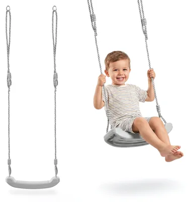 Produktbild von HyperMotion Kinderschaukel Garten mit verstellbaren Seilen – Outdoor Schaukel bis 50 kg, rutschfester Sitz, wetterfest