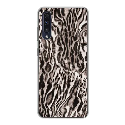 Produktbild von MuchoWow® Handyhülle Schutzhülle Hülle für Samsung Galaxy A30s Pantherdruck - Formen - Schwarz - Braun Silikon Softcase Handy Hülle - Karteninhaber
