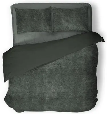 Produktbild von Bettdecke Bettbezug Flanellfleece - grün 140x200/220cm