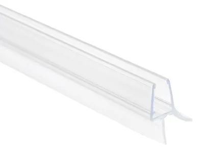 Produktbild von sanicomfort Uni Duschtürdichtung 1 m, Duschdichtung für Glastür 6-8 mm, U-Profil zum Aufschieben, transparent, mit Lippe unten, kürzbar,