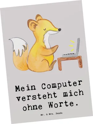 Produktbild von Mr. & Mrs. Panda Postkarte Verständnisvoller Softwareentwickler - Grau Pastell - Geschenk, Beruf, Programmierer, Berufsgestaltung, Softwareentwicklung, Grußkarte