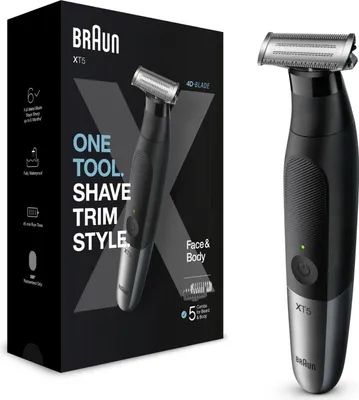 Zdjęcie produktu dla Braun XT5100 Razor Trimmer Regulatory Black Grey Metalized