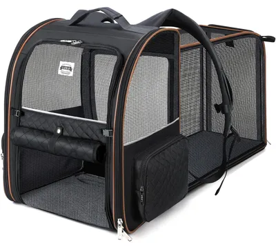 Erweiterbarer Katzenrucksack für Katzen & Hunde bis 8 kg