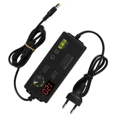 Obrázek produktu pro 60W 5A 3-12V nastavitelné napětí Řízení otáček motoru Stmívatelný napájecí adaptér