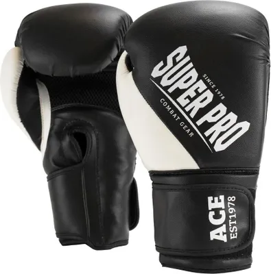 Immagine prodotto di Guantoni da boxe ACE - Neri/Bianchi (12 once)