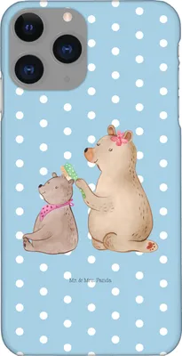 Produktbild von Mr. & Mrs. Panda Iphone 11 Pro Handyhülle Bär Kind - Blau Pastell - Geschenk, Mutter, Muttertag, Tochter, Premium Kunststoff, Bären, Mama, Handy Case