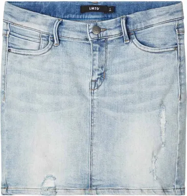 Produktbild von Name it  Mädchen Stretch Jeansrock mit Rippdetails Light Blue Denim  152