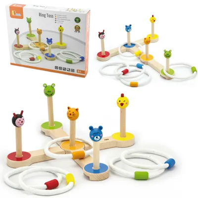 Produktbild von Viga Toys - Hölzernes Ringwurfspiel Haustiere von Viga Toys