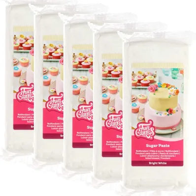 Produktbild von FunCakes Rollfondant Brilliant Weiß Vanille 5x 1kg