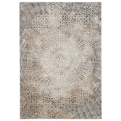 Produktbild von Designer Teppich Moderne Orient Vintage Klassik, Größe:80x150 cm, Design:Grau Beige