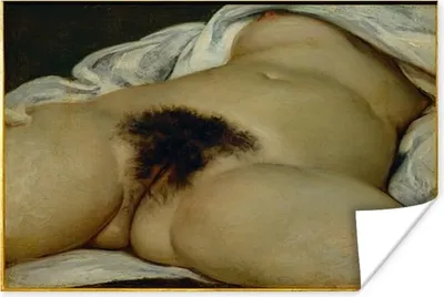 Produktbild von MuchoWow® Poster Der Ursprung der Welt - Gustave Courbets Gemälde 80x60 cm - Kunst für zu Hause