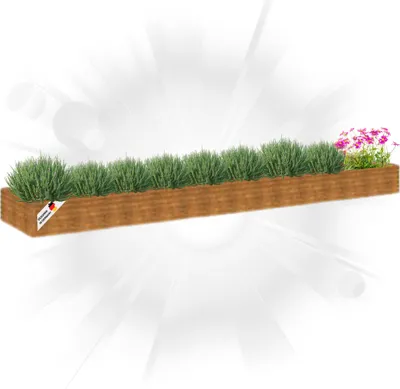 Produktbild von DELUKE® Hochbeet aus Cortenstahl AKSEL | unten offen | Pflanzenbeet Metall Gartenbeet Blumenbeet Beet hoch Frühbeet für Garten Gemüsebeet, 482x100x36cm
