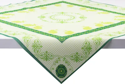 Produktbild von Sovie HOME Tischdecke Rabea in Grün aus Linclass® Airlaid 80 x 80 cm, 1 Stück - Ostern Osterdeko Mitteldecke