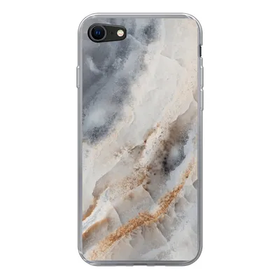 Produktbild von MuchoWow® Handyhülle Schutzhülle Hülle für iPhone 7 Natursteine - Mineralien - Muster Silikon Softcase Handy Hülle - Kartenhalter