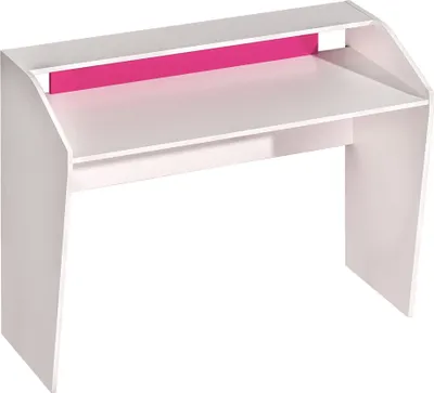 Produktbild von Furniture24 Schreibtisch TRAFIKO 09 Arbeitstisch Kinderschreibtisch für Jugend und Kinderzimmer Weiß/Rosa