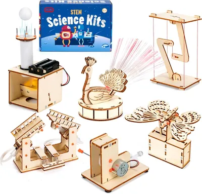 Produktbild von Experimentierset 6-in-1, Holz, für Kinder, 8-12 Jahre, Lernspielzeug