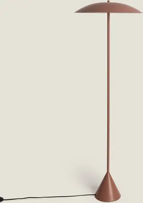 Produktbild von Stehleuchte aus Metall, Braun, Serie Irmah, 155 cm hoch, 50 cm Durchmesser