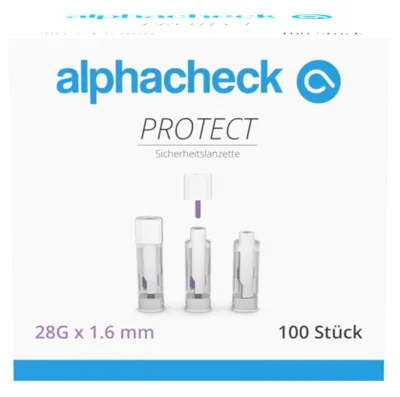 Produktbild von Alphacheck Pro Sicherheitslanzetten 28 Gx1,6 mm 100 St