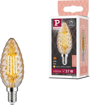 Image de Paulmann Vintage Edition Standard 230V LED Bougie verre torsadé