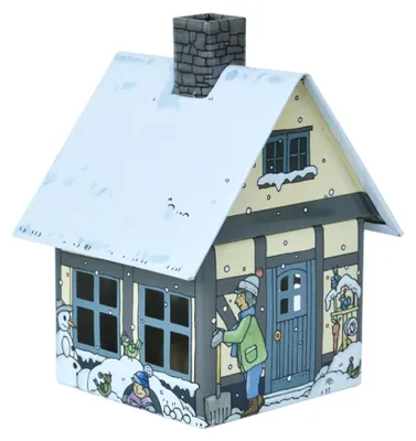 Produktbild von Crottendorfer Räucherhaus "Winterfreude" - Metall, für Räucherkerzen Größe M (Standard) - 2193