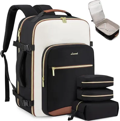Obrázok produktu pre Príručná batožina batoh 50L Laptop oddelenie vodotesné 17 palcov - ženy muži lietadlo cestovné batoh