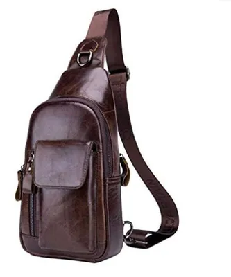 Image de Sac bandoulière en cuir pour hommes et femmes