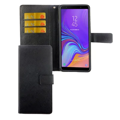 Immagine prodotto di Custodia protettiva per smartphone Samsung Galaxy A9 (2018), tipo flip-case con scomparto per carte, colore nero