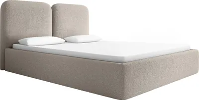 Produktbild von Fedve Polsterbett Doppelbett Fistera Bett Bettkasten Schlafzimmer 140x200 cm Beige (Abriamo 3)